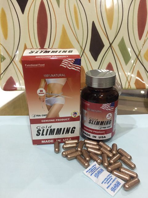 (Hàng chuẩn auth) viên uống giảm cân gold slimming của mỹ