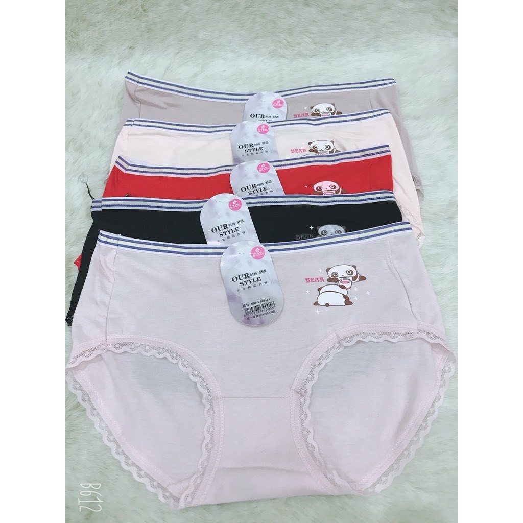QUẦN LÓT NỮ ✳️COMBO 10 chiếc 8808 ✳️Quần lót Cotton gấu Bear đáng yêu