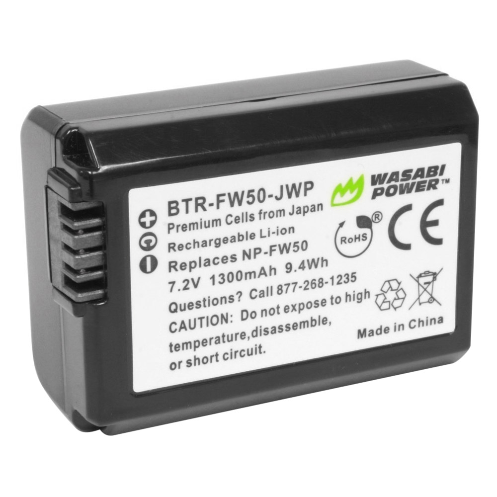 Combo 2 Pin 1 Sạc Wasabi NP-FW50 Sony A6000 / A6100 / A6300 / A6400 / A6500 / A7 / A7M2 / A7R / A7RM2 / A7S / A7S2 NEX 3