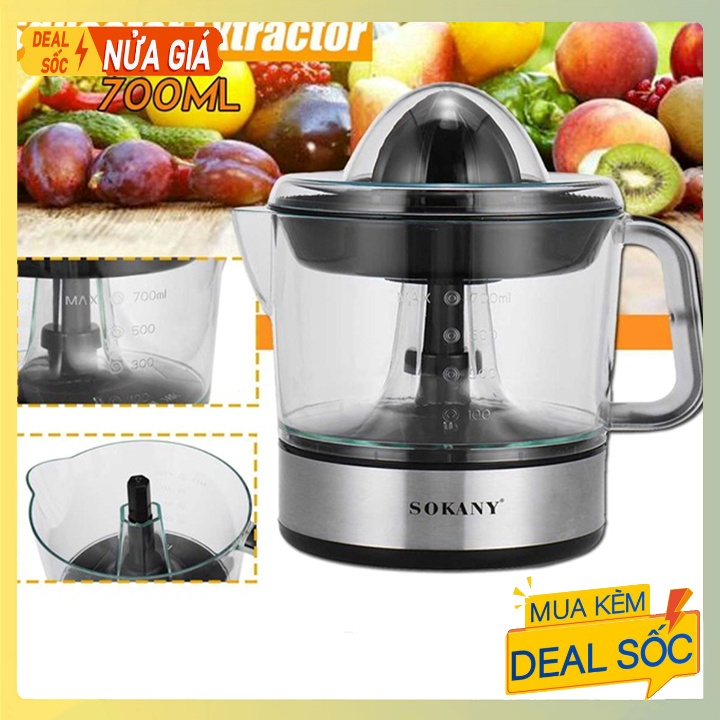 Máy vắt cam chính hãng Sokany, máy ép nước cam dung tích 700ml