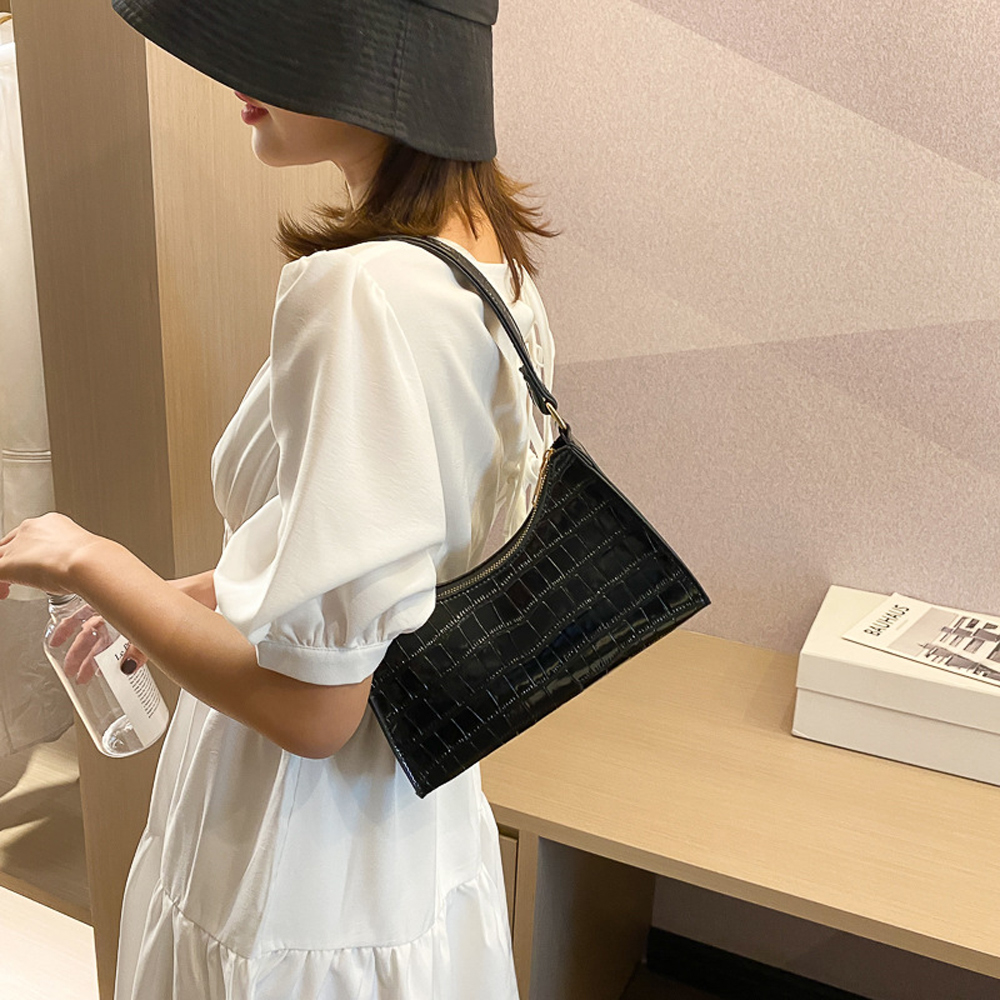 Túi Tote Đeo Vai Phong Cách Cổ Điển Sang Trọng Màu Trơn Cho Nữ