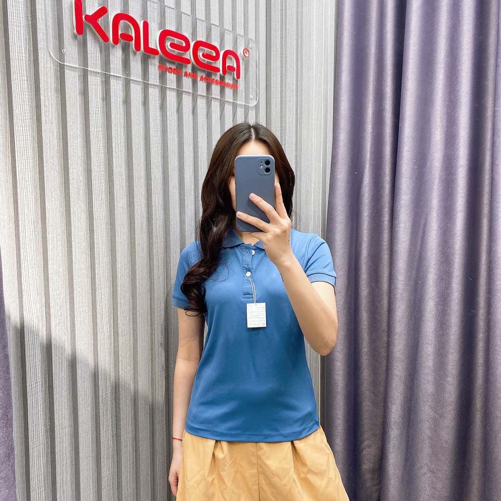 Áo Polo Nữ KALEEA  Phông Ngắn Tay Vải Cotton APL4