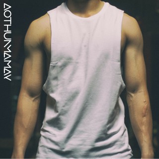 Áo TankTop Trắng Mạ May