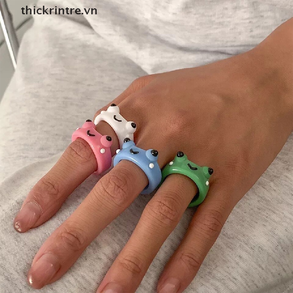 Nhẫn nữ thiết kế ếch hoạt hình độc đáo dễ thương