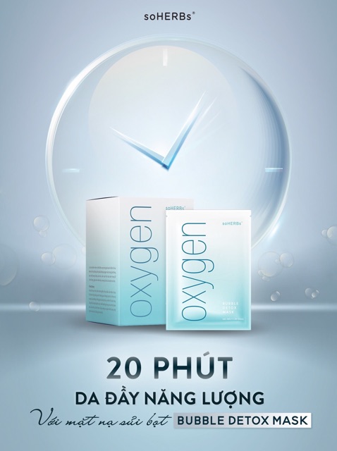 HỘP 15 Mặt Nạ Sủi Bọt Mask Oxygen Bubble Detox soHERbs