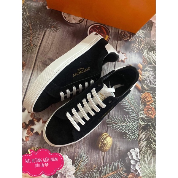 Giày givechy đen buộc dây siêu cấp . Giày thể thao nam đen kèm hộp