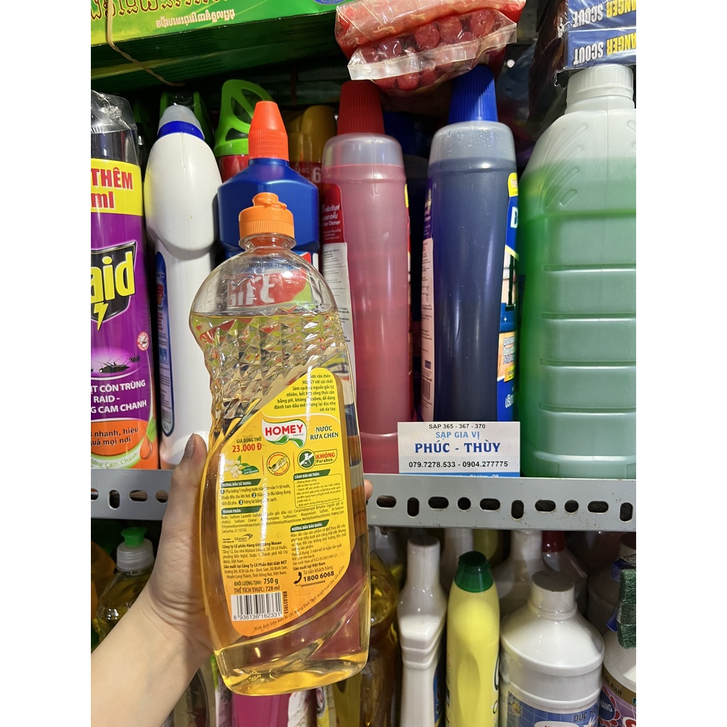 Nước rửa chén hương Quất, thương hiệu Homey