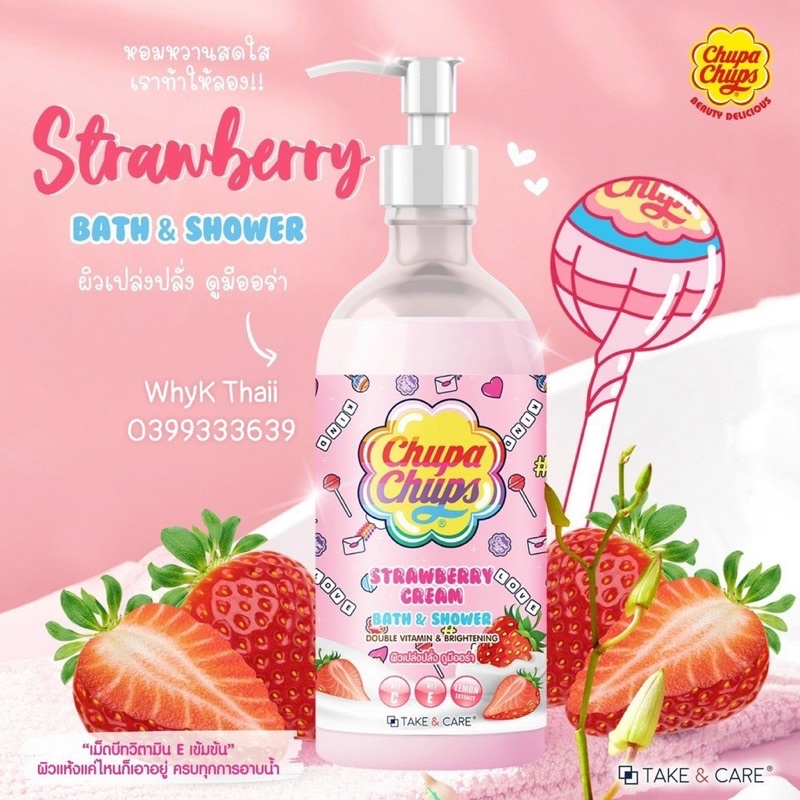 Sữa tắm Chupa Chups thơm mát thư giãn sáng mịn da Thái Chính Hãng