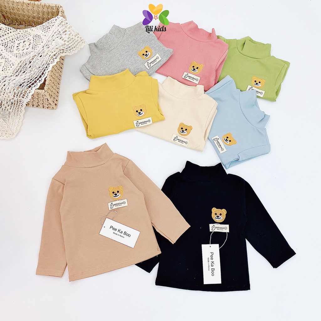 áo giữ nhiệt cho bé trai bé gái áo len cotton cổ 3 phân cho bé lili.kids AP07