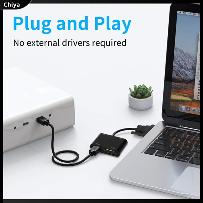 Bộ Chuyển Đổi vga Sang HDMI-compatible + vga + Audio 3 Trong 1