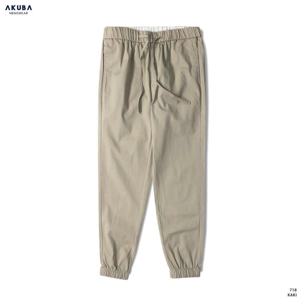 Quần kaki jogger nam dáng slimfit AKUBA | 718