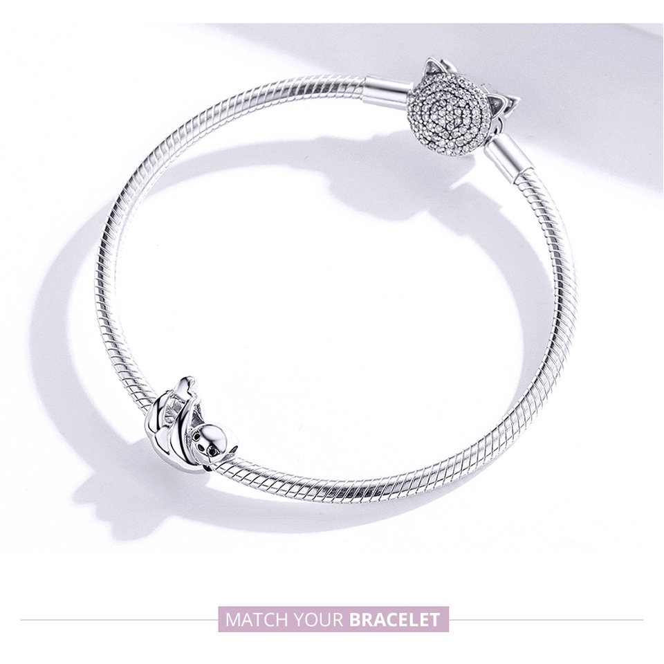 Hạt charm Bamoer AIC016 4.5mm làm vòng tay thời trang diy