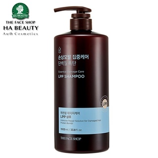 Dầu gội phục hồi dưỡng tóc mềm mượt bóng khỏe The Face Shop Essential Damage Care LPP Shampoo 1000ml
