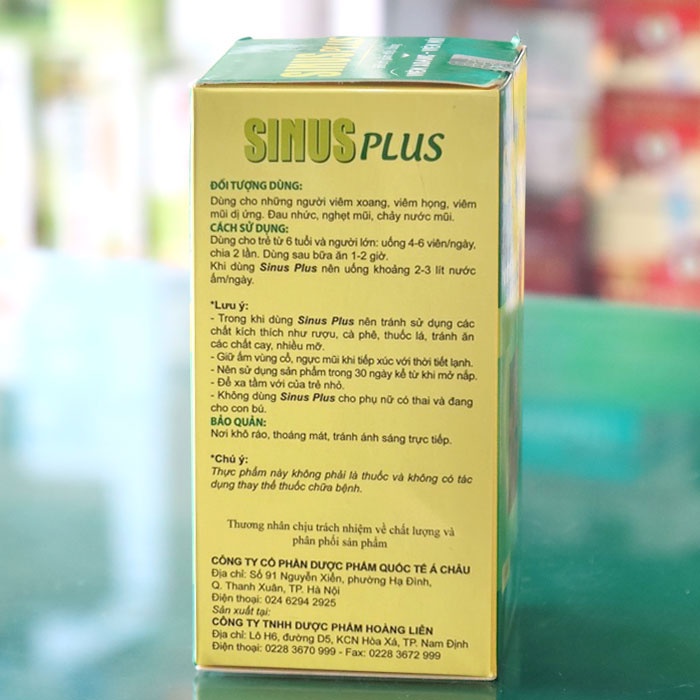 Sinus Plus - Hỗ trợ làm thông mũi, thông xoang và hỗ trợ làm giảm các triệu chứng của viêm xoang, viêm mũi dị ứng