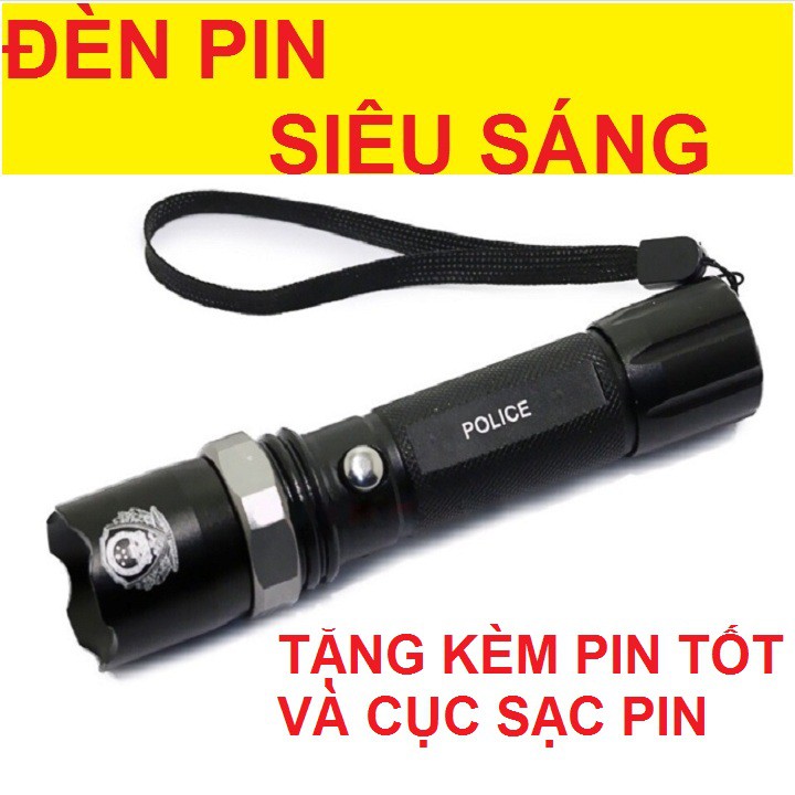 Đèn pin SWAT xịn, đèn pin xe đạp