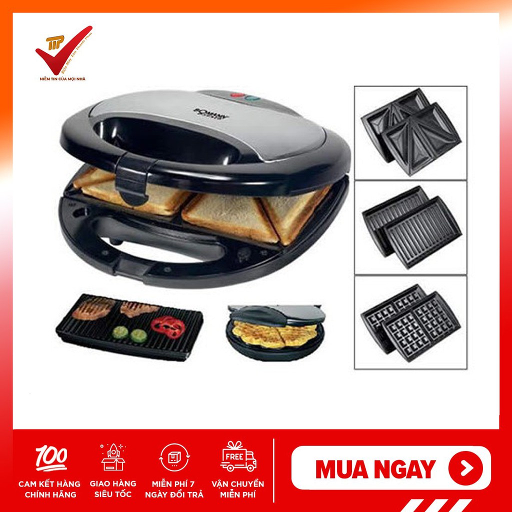 [Mã ELHADEV giảm 4% đơn 300K] Kẹp nướng sanwich 3 trong 1 Tiross TS513, 3 Khay, Sản Phẩm Chính Hãng, Bảo Hành 12 Tháng