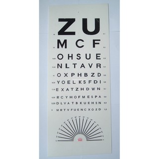 Bảng đo thị lực chữ ZU