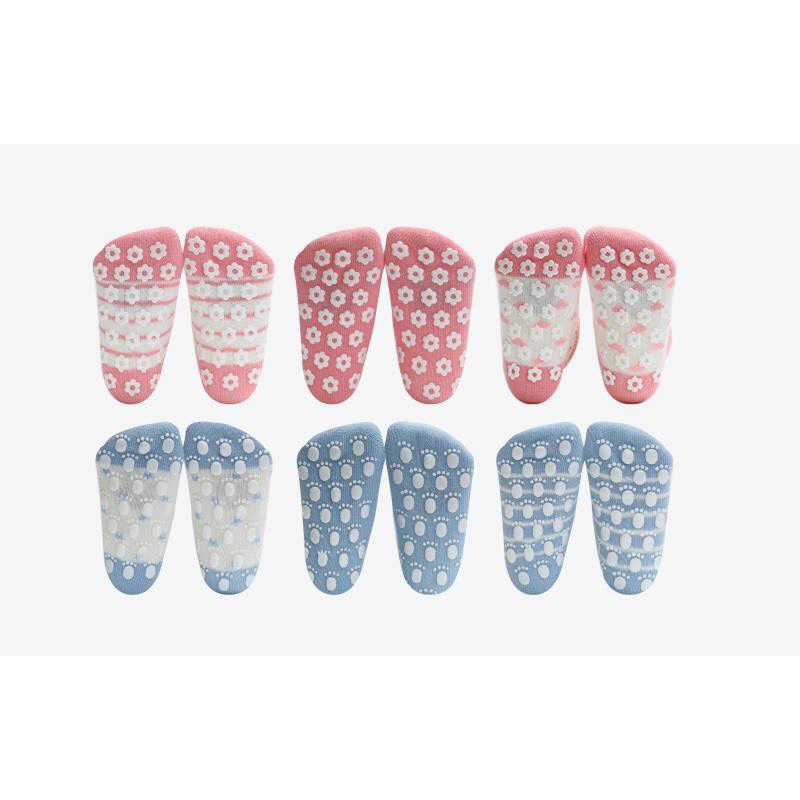 Tất chống trơn trượt cho bé( Set 3 đôi ) 100% cotton