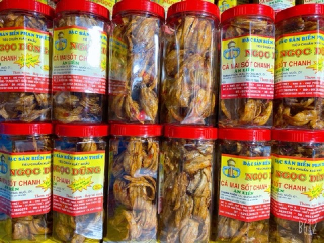 Cá Mai Sốt Chanh ( ăn liền ) là món ăn yêu thích của shop Đặc Sản Biển Phan Thiết NGỌC DŨNG; Hộp 200 gram. HSD 12 tháng