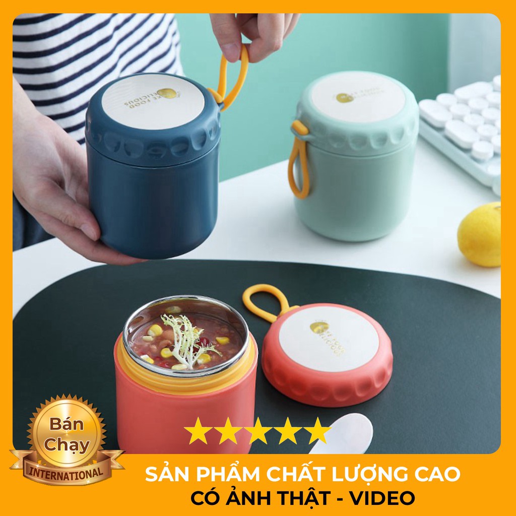 Bình Ủ Cháo, Bình Giữ Nhiệt canh, Đồ Ân Dặm Cho Bé Ruột Inox 430ml