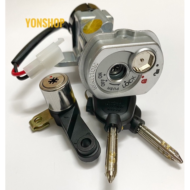 Bộ Ổ Khoá Xe Mio Utimo/ Mio Classico Chìa 8 Cạnh Chống Trộm Cao Cấp Chính Hãng VƯƠNG NIỆM