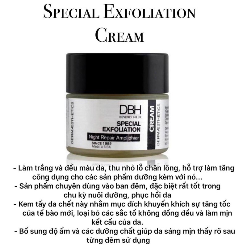 kem dưỡng thanh lọc dịu da special exfoliation pm resolve DBH