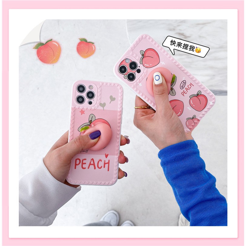 Ốp Lưng Mềm In Hình Quả Đào Cho Oppo F11 F9 F5 A52 A92 A31 2020 A5 A7 A12 A5S A3S A57 A59 A83 K3 K5 Realme X Xt