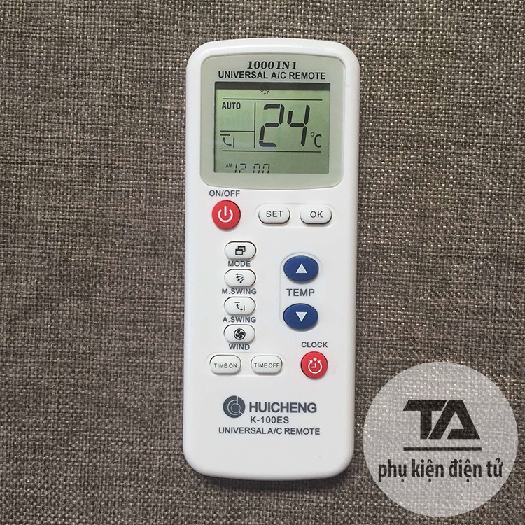 Điều khiển điều hòa đa năng 1000 in 1 K-100ES