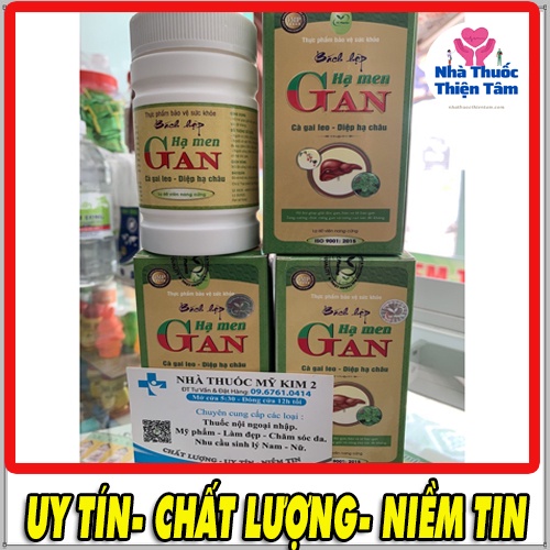 Hạ men gan Bách Hợp, hổ trợ giảm các vấn đề bệnh lý về gan, nóng, mề đay, mụn hộp 60 viên- Nhà Thuốc Mỹ Kim