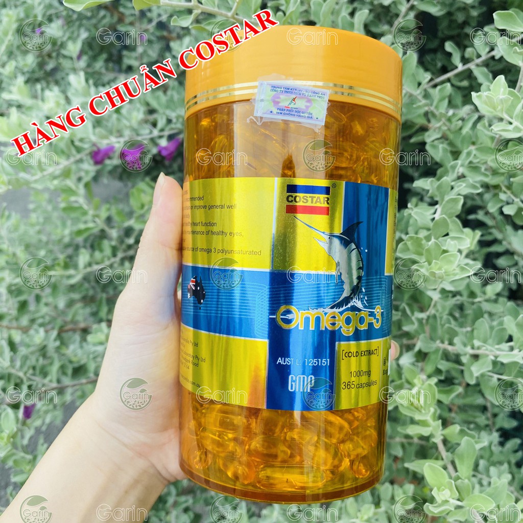 Viên uống dầu cá Omega 3 COSTAR Úc 1000mg 365 viên Học Viện Quân Y Việt Nam