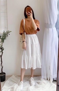 Chân váy voan tầng