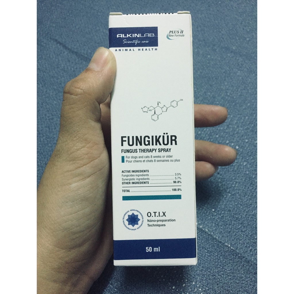 FUNGIKUR - Chai xịt hỗ trợ tình trạng nấm, viêm da trên chó mèo [50ml]