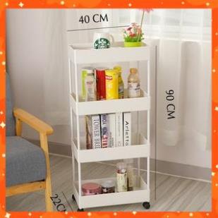 Kệ để đồ đa năng 4 tầng có bánh xe, dành cho nhà tắm, nhà bếp, Xe đẩy spa  !