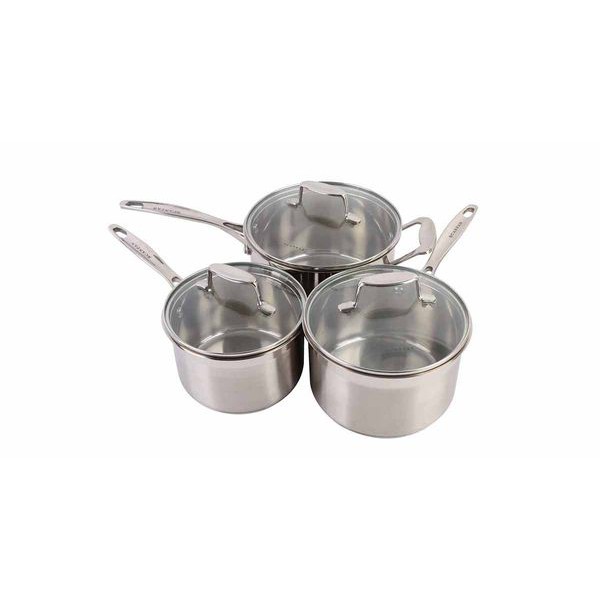 Bộ 3 nồi chảo inox từ cao cấp Scanpan Impact, thiết kế 3 lớp, an toàn sức khỏe, hàng chính hãng 71060000