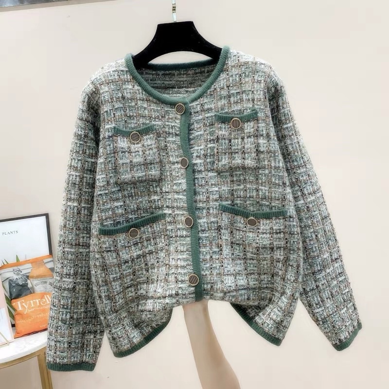 CDG Len xanh muối tiêu nữ thời trang 2021