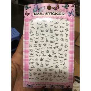 Sticker hình dán móng 3D