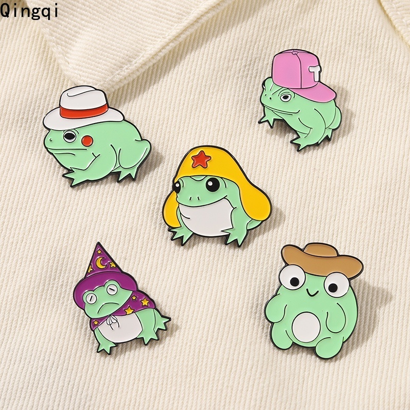 Ghim cài áo trang trí Miss Zoe hình chú ếch lá sen hoạt hình đáng yêu làm quà cho trẻ em