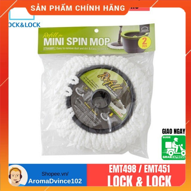 COM BO 2 BÔNG LAU NHÀ LOCK&amp;LOCK ETM451