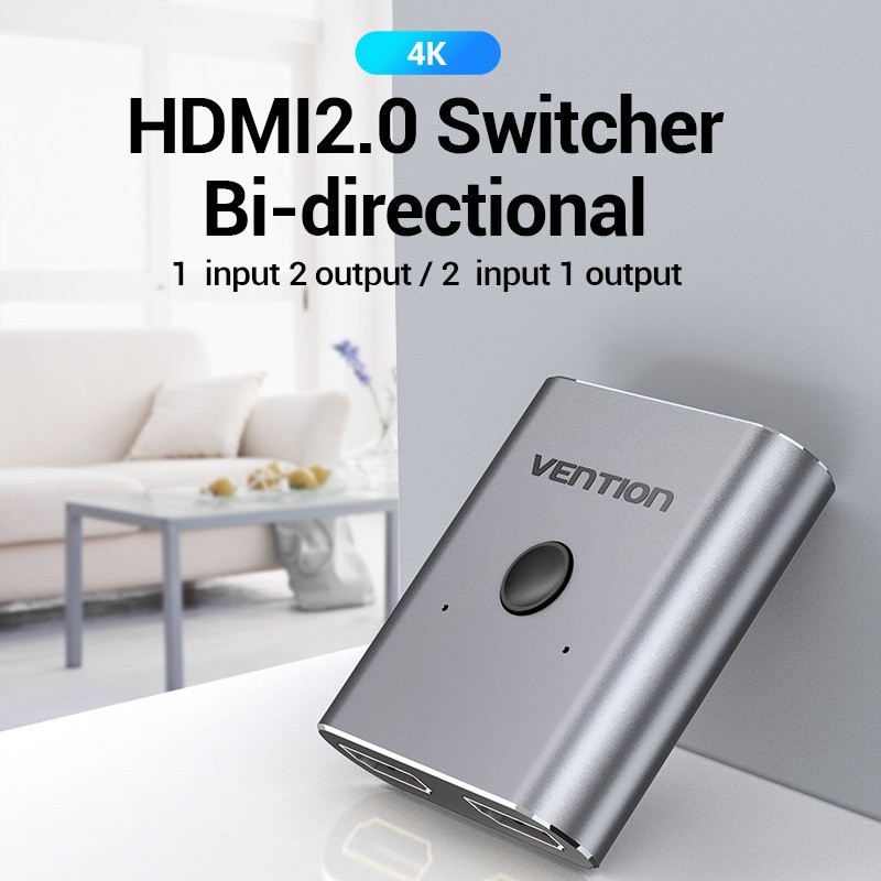 Vention Bộ Chuyển Đổi HDMI 4K 60Hz HDMI 2.0 1 Trong 2 Ngoài / 2 Trong 1 Cho PS4 TV XBOX360 Và Phụ Kiện