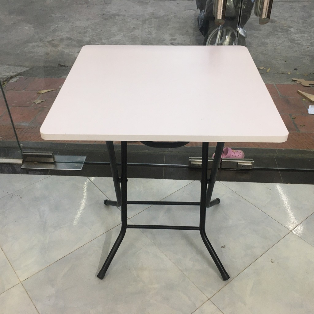 Bàn vuông trắng tuyệt đẹp cao 70cm