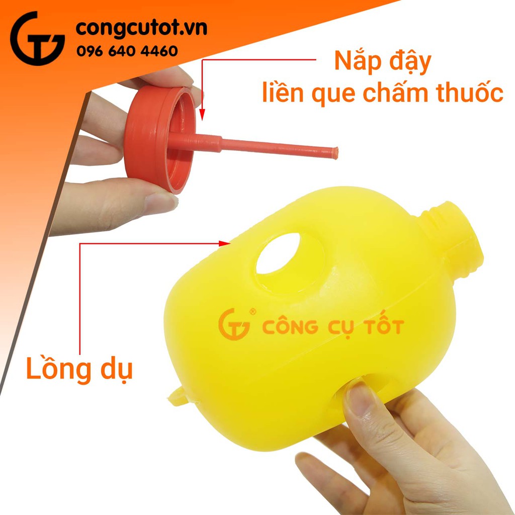 BỘ 4 LỒNG DỤ BẪY RUỒI CHÂM ĐỤC TRÁI KÈM 1 HỘP 2 LỌ THUỐC VIZUBON-D