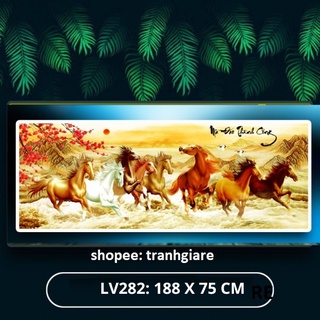 Tranh đính đá ngựa mã đáo thành công LV282