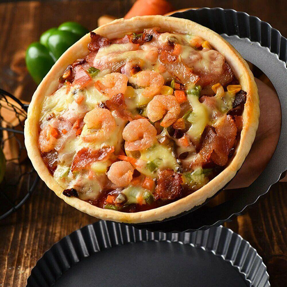 Chảo Nướng Bánh Pizza Đáy Rời Chống Dính Tiện Dụng Cho Nhà Bếp