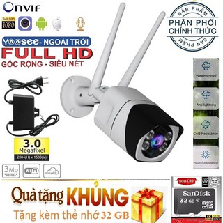 Camera Yoosee ngoài trời 9104A Kèm thẻ nhớ 32Gb
