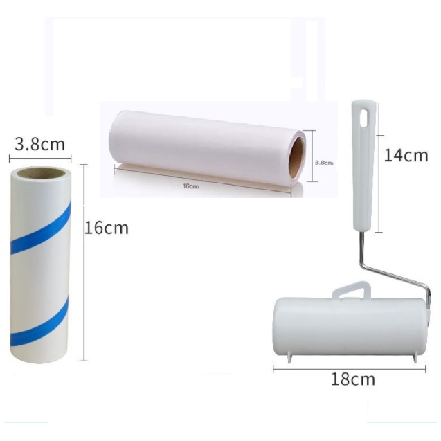 Lõi đơn  thay Cây lăn bụi quần áo, lăn tóc, lăn chăn ga giường, lăn sạch lông chó mèo khổ 16cm x 90 lớp