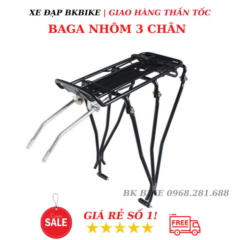 Baga Xe Đạp NHÔM 3 CHÂN - Dễ Lắp Đặt, chất lượng tốt