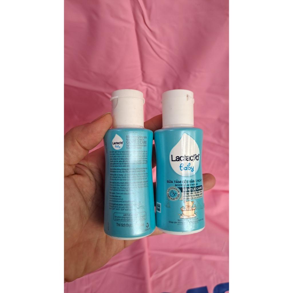 COMBO 2 CHAI SỮA TẮM GỘI TRẺ EM LACTACYD BB 60ML