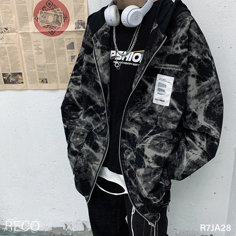 Áo khoác Hàn Quốc cao cấp dáng rộng nam nữ Jacket Loose R7JA28 Unisex, Oversize