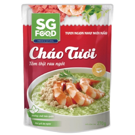 Cháo tươi Deli SG Food 240g đầy đủ các vị.