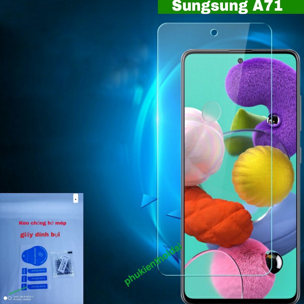 Cường lực Samsung A71 / M51dùng chung FREESHIP Từ 50k trong suốt loại tốt 9H / 2.5D ( tặng keo chống hở mép )